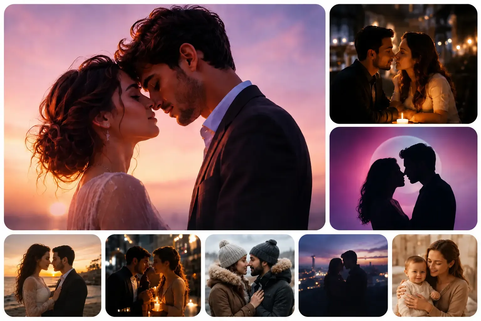 Generatore di Baci AI Gratuito - Crea video e GIF di baci romantici realistici online